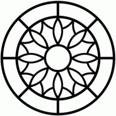 gothic floral stained glass page frame