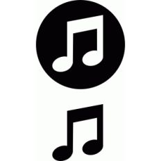 musical note stencil circle