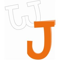 j shaped card