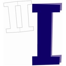 i shaped card