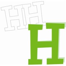 h shaped card