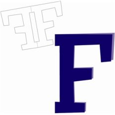 f shaped card