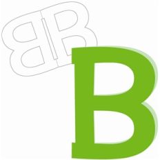 b shaped card