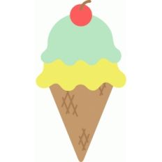 scooped ice cream cone