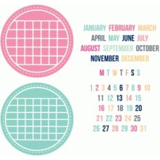 build a calendar stitched circle