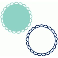 scallop circle mat and frame set