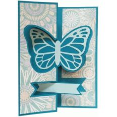 butterfly banner 5x7" flip swing card