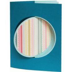 circle 4.25x5.5" flip swing card