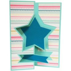 star and banner 5x7" flip swing card