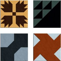 quilt blocks 1 - set of 4