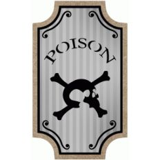 poison skull potion label