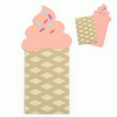 soft serve ice cream cone gift card envelope