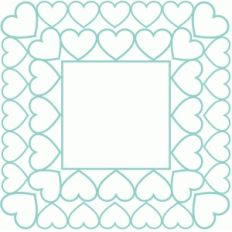 heart border square page background