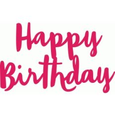 happy birthday hand writing