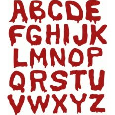 blood halloween alphabet
