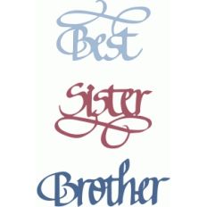 best sister and brother calligraphy