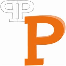 p shaped card