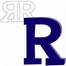 r shaped card