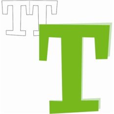 t shaped card