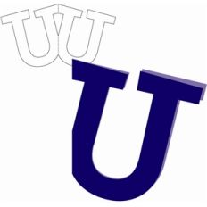 u shaped card