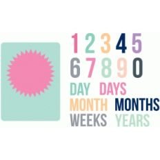starburst baby age journaling card set