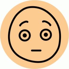 shocked face smiley icon