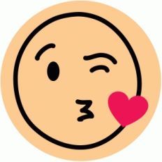 kiss face smiley icon
