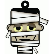mummy halloween tag