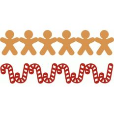 candy cane gingerbread man borders