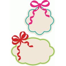 pretty labels with bows