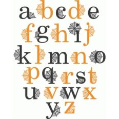 spiderweb lowercase monograms
