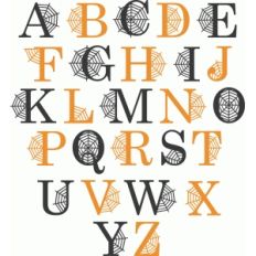 spiderweb upperercase monograms