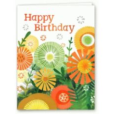 watercolor fall floral birthday card