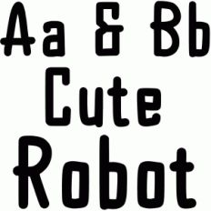 cute robot font