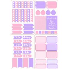 pink and purple planner sticker set