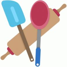 rolling pin and spatulas