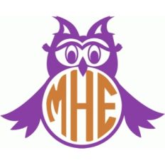 owl monogram frame