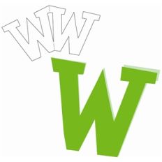 w shaped card