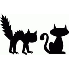 halloween cat silhouettes