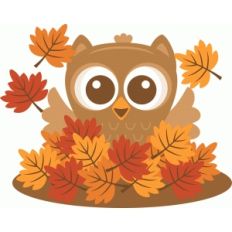 owl in leaves