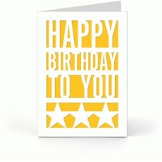 5x7 card: happy birthday to you