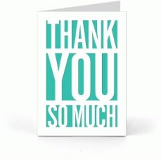 5x7 card: thank you so much