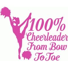 100% cheerleader bow to toe