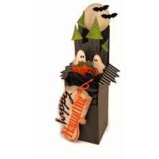 haunted house box card