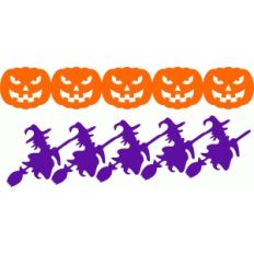 pumpkin witch halloween borders
