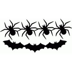 spider bat halloween borders