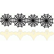 web ghost halloween borders