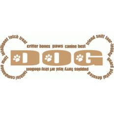 dog bone word art