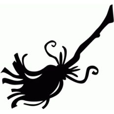 whimsical witch's broom