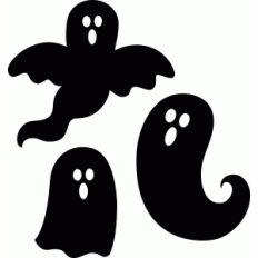 3 halloween ghosts